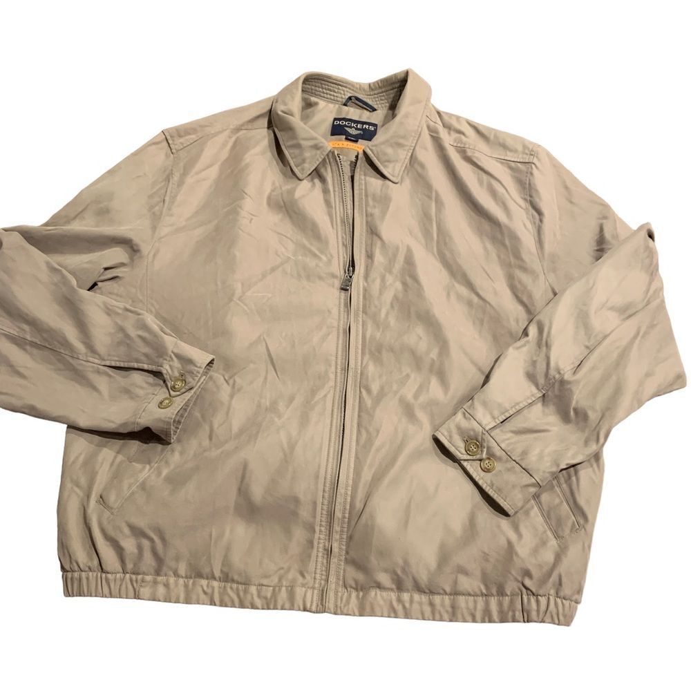 Dockers Men’s Khaki Stain Defender Bomber Jacket XXL
